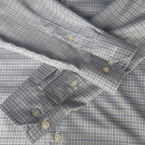 Jones New York SZ 15.5 Modern Fit Button Up Men's Plaid Shirt Non Iron - Picture 6 of 12